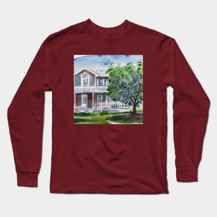 Farmhouse Watercolor Long Sleeve T-Shirt